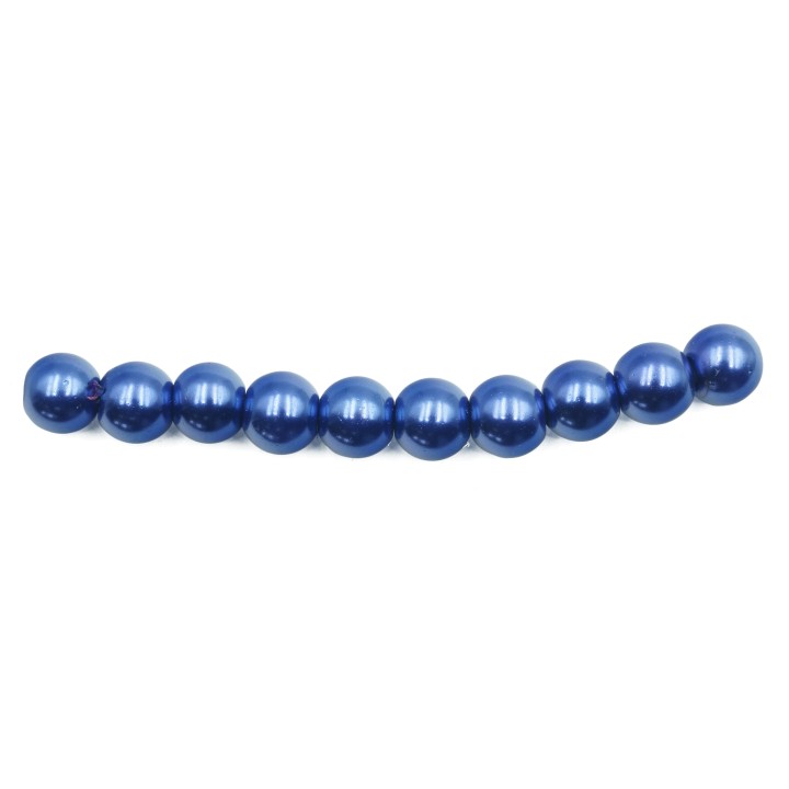 Perla 6mm de vidrio para collar pulsera y aretes