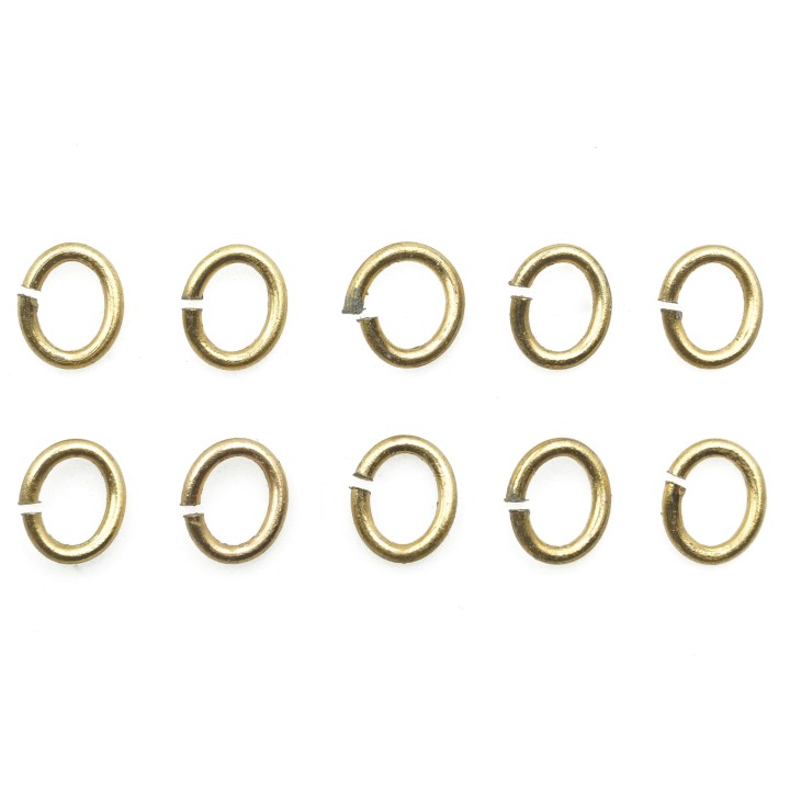 Argolla  7X5mm De Laton para Collar Y Pulsera