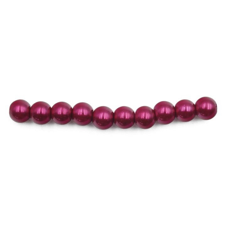 Perla 6mm de vidrio para collar pulsera y aretes