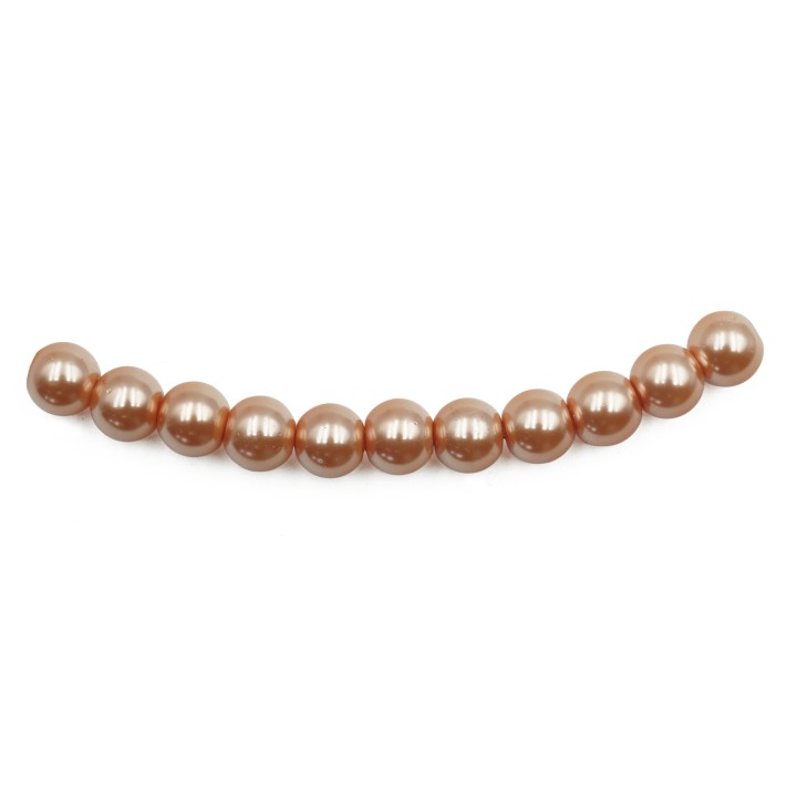 Perla 6mm de vidrio para collar pulsera y aretes
