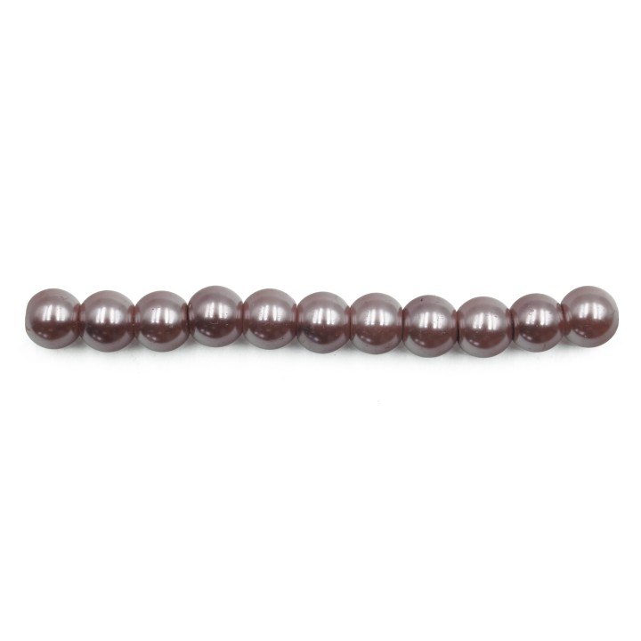 Perla 6mm de vidrio para collar pulsera y aretes