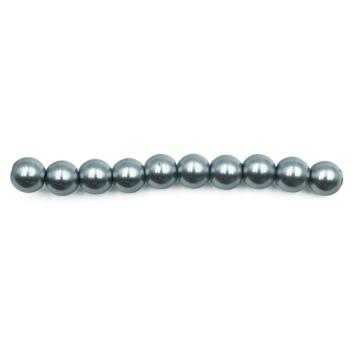 Perla 6mm de vidrio para collar pulsera y aretes
