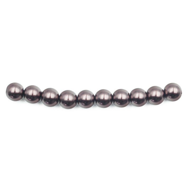 Perla 6mm de vidrio para collar pulsera y aretes