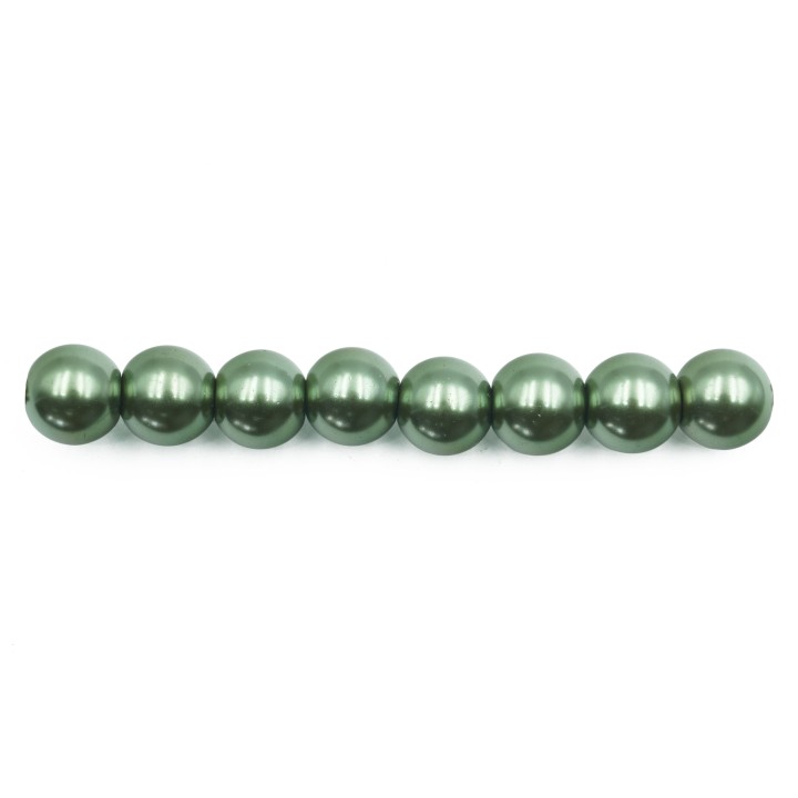 Perla 8mm de vidrio para collar pulsera y aretes