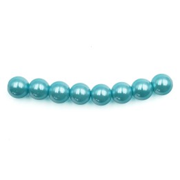 Perla 8mm de vidrio para collar pulsera y aretes