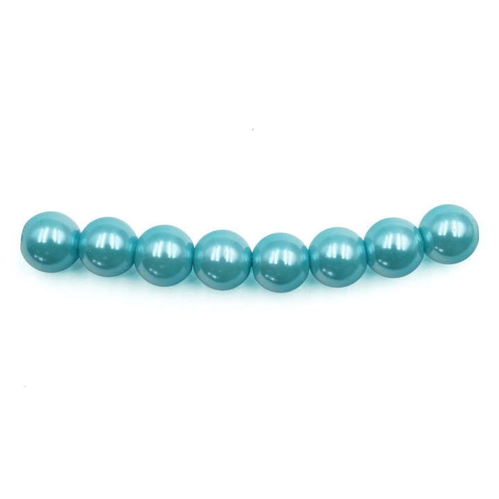 Perla 8mm de vidrio para collar pulsera y aretes
