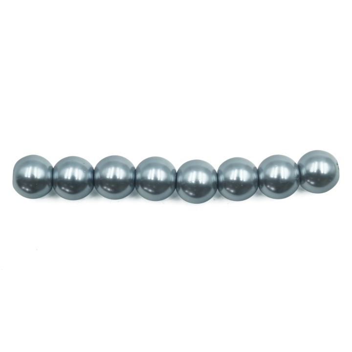 Perla 8mm de vidrio para collar pulsera y aretes