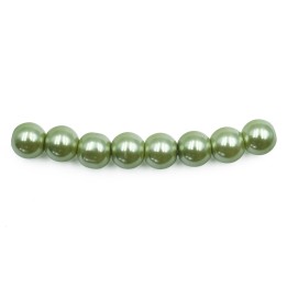 Perla 8mm de vidrio para collar pulsera y aretes