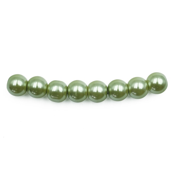 Perla 8mm de vidrio para collar pulsera y aretes