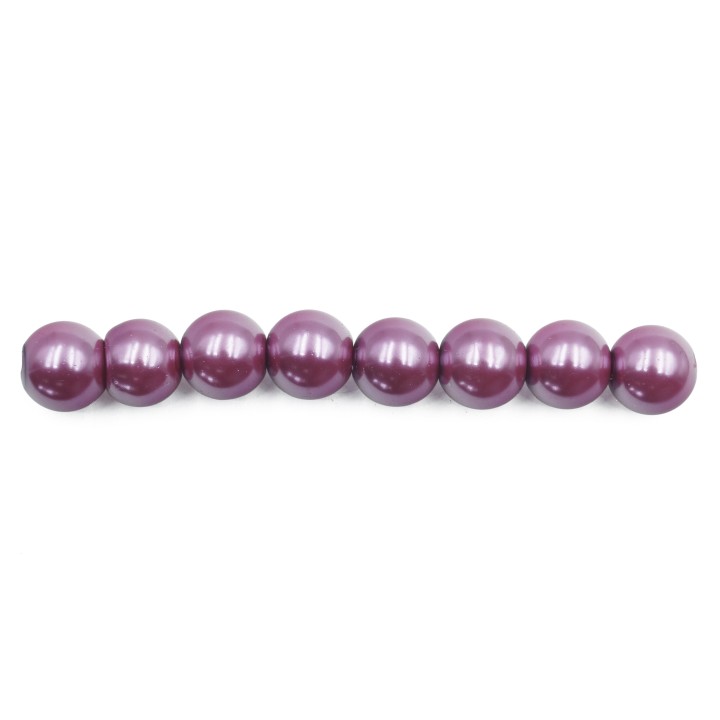Perla 8mm de vidrio para collar pulsera y aretes