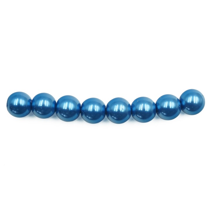 Perla 8mm de vidrio para collar pulsera y aretes