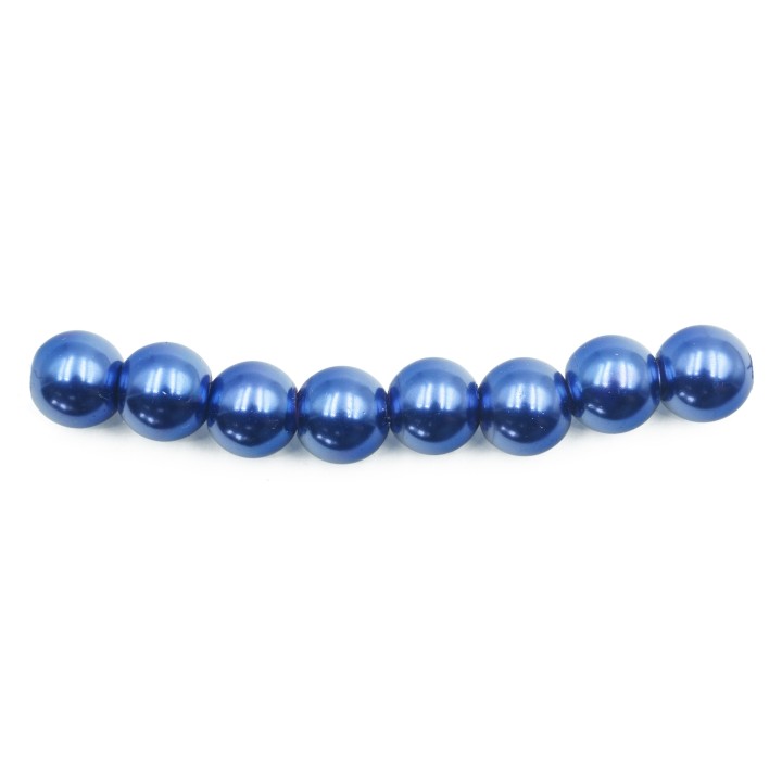 Perla 8mm de vidrio para collar pulsera y aretes