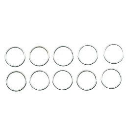 Argolla  8mm De Laton para Collar Y Pulsera Plateada