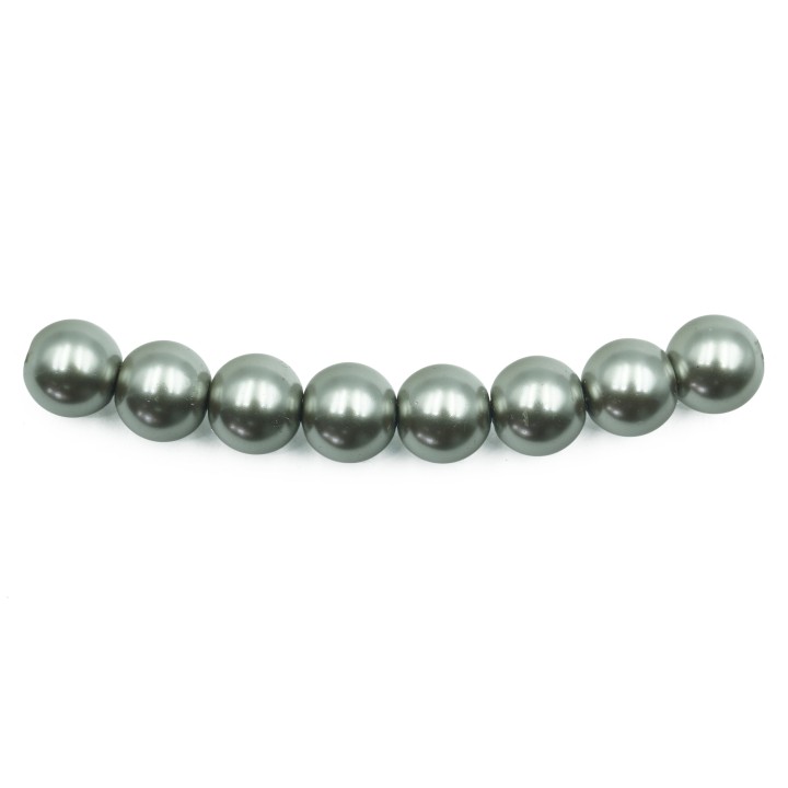 Perla 8mm de vidrio para collar pulsera y aretes
