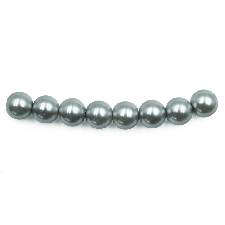 Perla 8mm de vidrio para collar pulsera y aretes