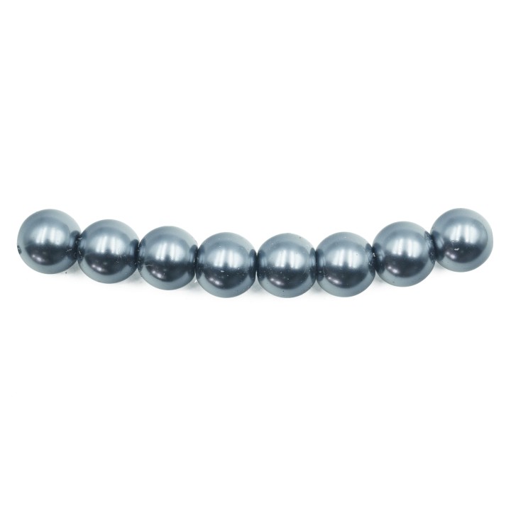 Perla 8mm de vidrio para collar pulsera y aretes