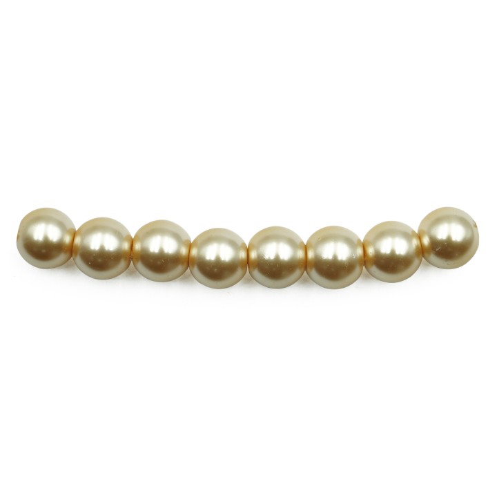 Perla 8mm de vidrio para collar pulsera y aretes