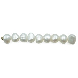 Redonda plana 8mm perla de rio para collar pulsera y aretes