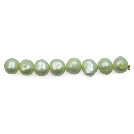 Redonda plana 8mm perla de rio para collar pulsera y aretes