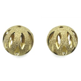 Bola perforada 18 mm de laton para collar y pulsera