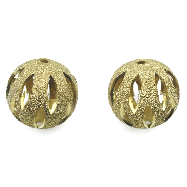 Bola perforada 18 mm de laton para collar y pulsera