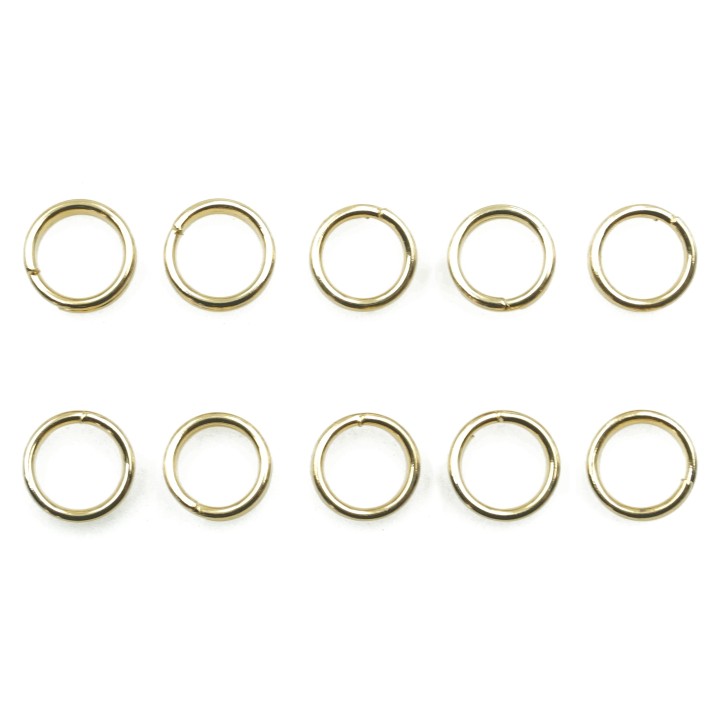 Argolla  6mm De Laton para Collar Y Pulsera Doble Igp