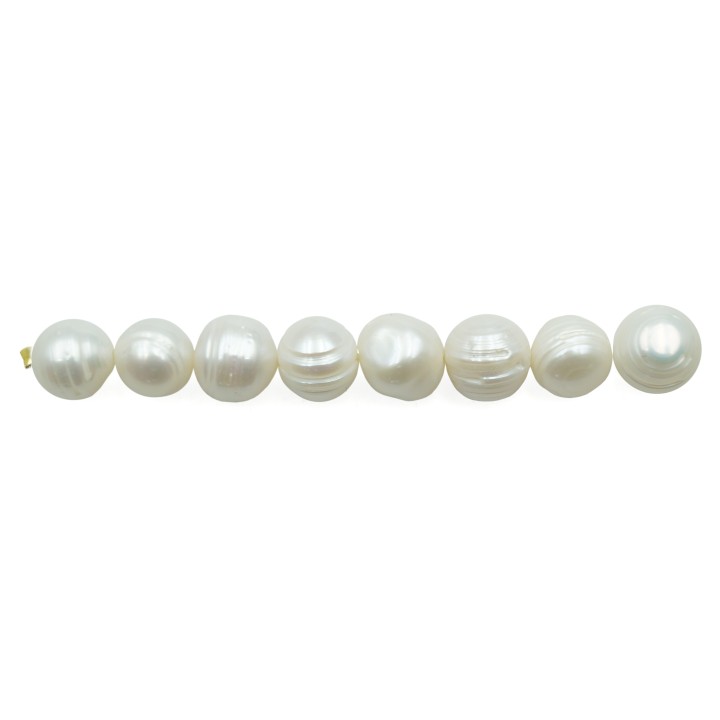Bola deforme 9x10mm perla de rio para collar pulsera y aretes