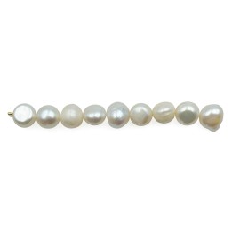 Redonda plana 7mm y 8mm perla de rio para collar pulsera y aretes