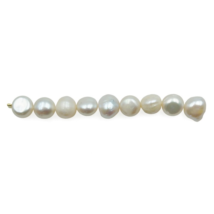 Redonda plana 7mm y 8mm perla de rio para collar pulsera y aretes
