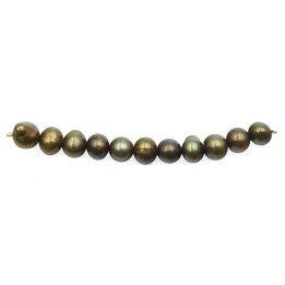 Ovoide perforado 7x6mm perla de rio para collar pulsera y aretes