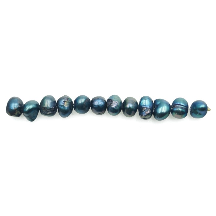 Ovoide perforado 7x5mm y 8x5mm perla de rio para collar pulsera y aretes