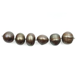 Bola deforme con nudo 11mm y 12mm perla de rio para collar pulsera y aretes