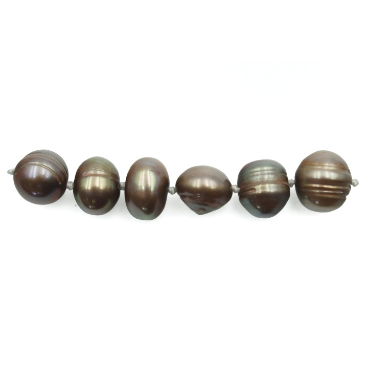 Bola deforme con nudo 11mm y 12mm perla de rio para collar pulsera y aretes