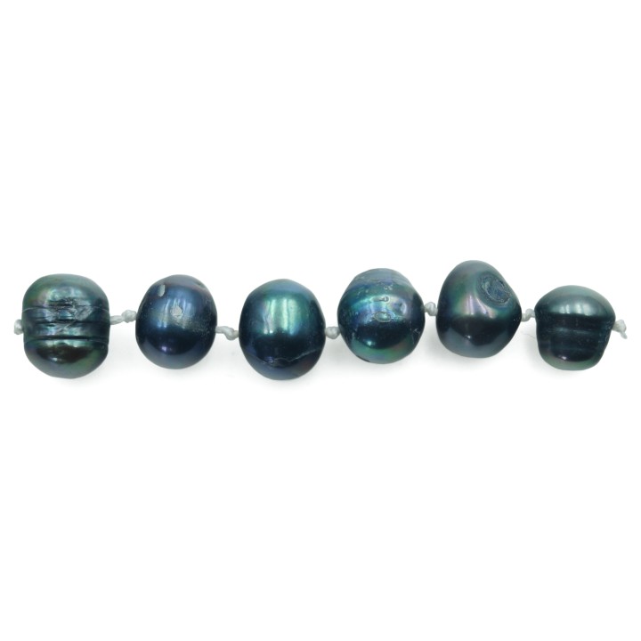Bola deforme con nudo 11mm y 12mm perla de rio para collar pulsera y aretes