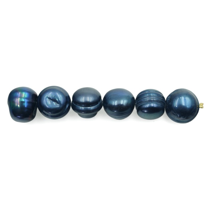 Bola deforme 11mm y 12mm perla de rio para collar pulsera y aretes