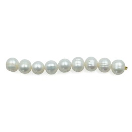 Ovoide perforado 8x7mm perla de rio para collar pulsera y aretes