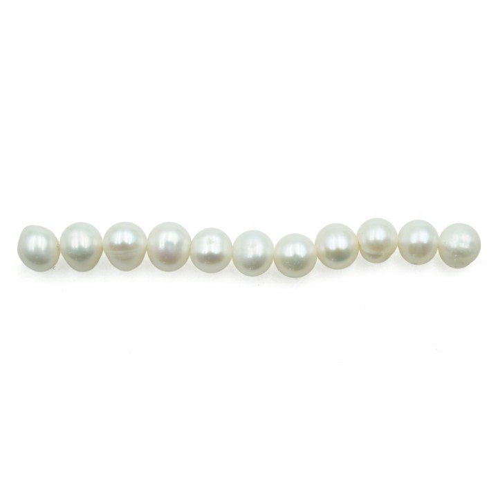 Ovoide perforado 5.5x5mm y 6.5x5mm perla de rio para collar pulsera y aretes