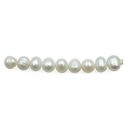 Ovoide perforado 7x8mm perla de rio para collar pulsera y aretes