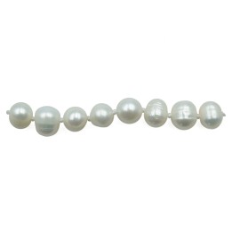 Ovoide perforado 9x8mm perla de rio para collar pulsera y aretes