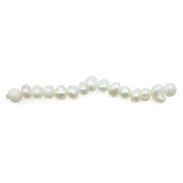 Bola deforme perforada 3mm y 4mm perla de rio para collar pulsera y aretes