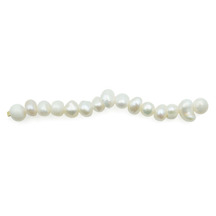 Bola deforme perforada 3mm y 4mm perla de rio para collar pulsera y aretes