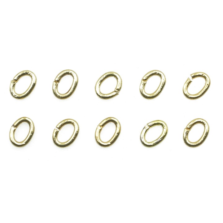Argolla  4X3mm De Laton para Collar Y Pulsera Igp