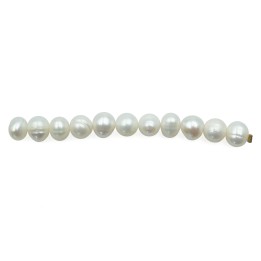 Bola deforme perforada 6mm y 7mm perla de rio para collar pulsera y aretes