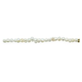 Bola deforme perforada 3mm perla de rio para collar pulsera y aretes