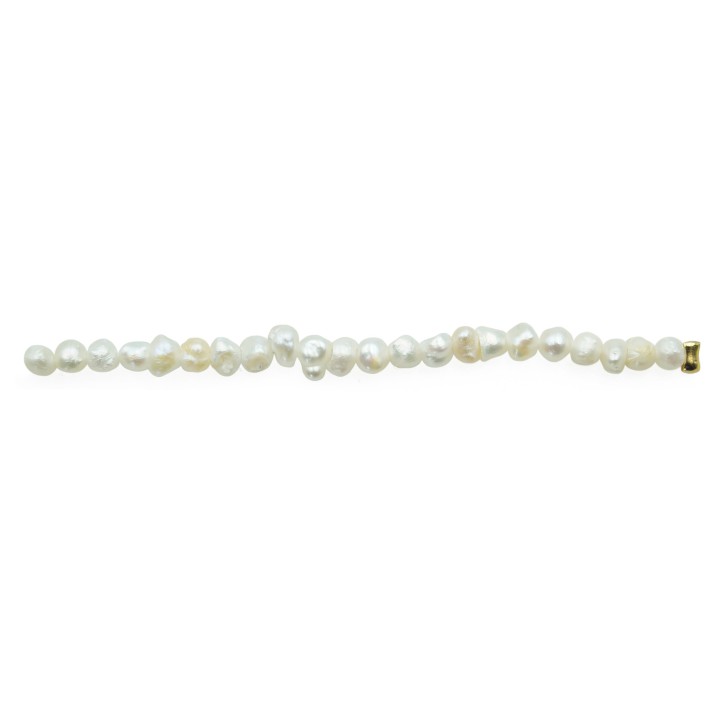 Bola deforme perforada 3mm perla de rio para collar pulsera y aretes