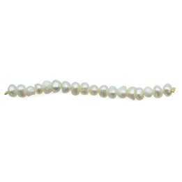 Bola deforme perforada 4.5mm perla de rio para collar pulsera y aretes