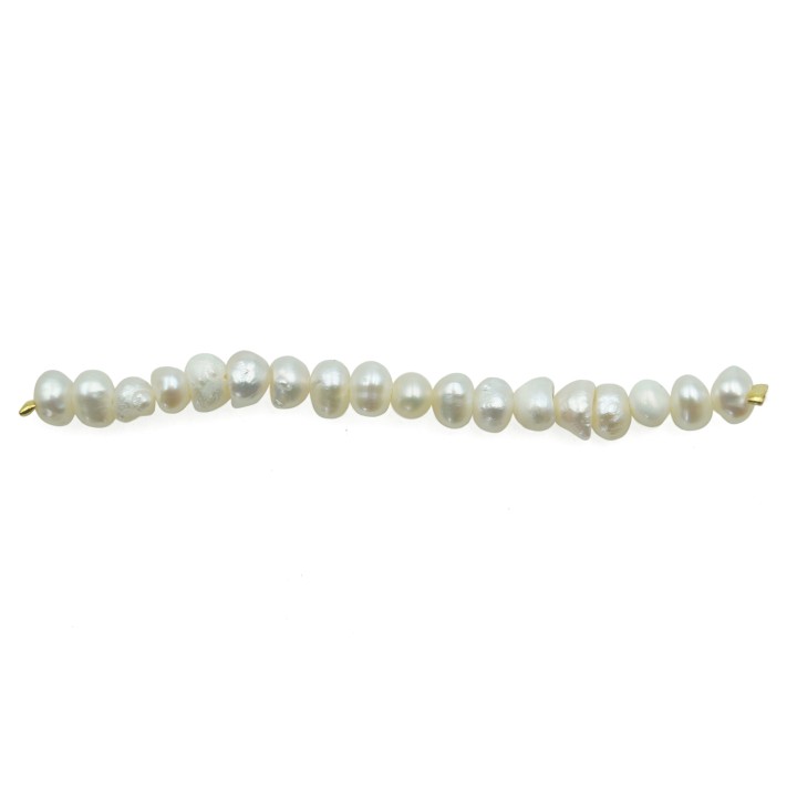 Bola deforme perforada 4.5mm perla de rio para collar pulsera y aretes