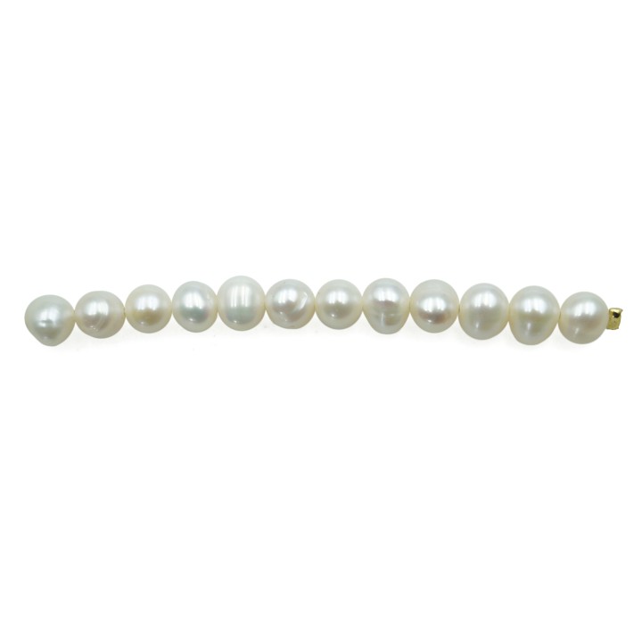 Bola deforme perforada 5mm perla de rio para collar pulsera y aretes
