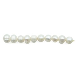 Bola deforme perforada 7mm perla de rio para collar pulsera y aretes