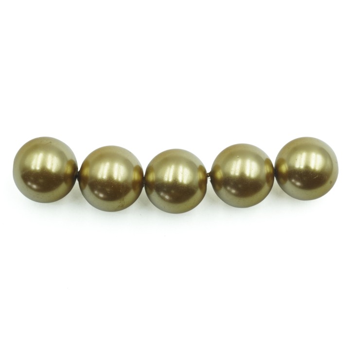 Perla 12mm de vidrio para collar pulsera y aretes